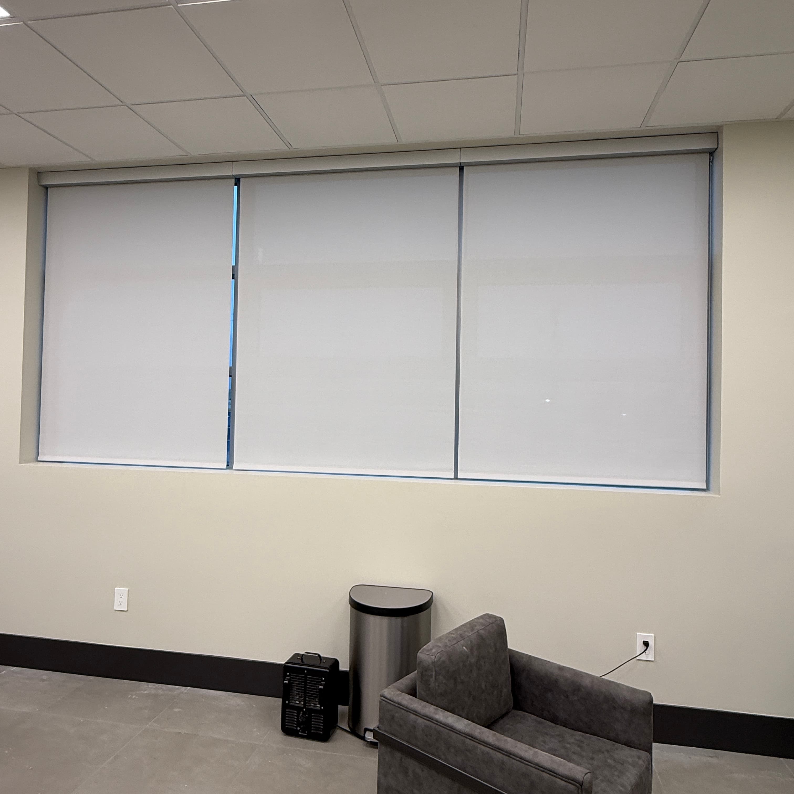Faux wood blinds installation